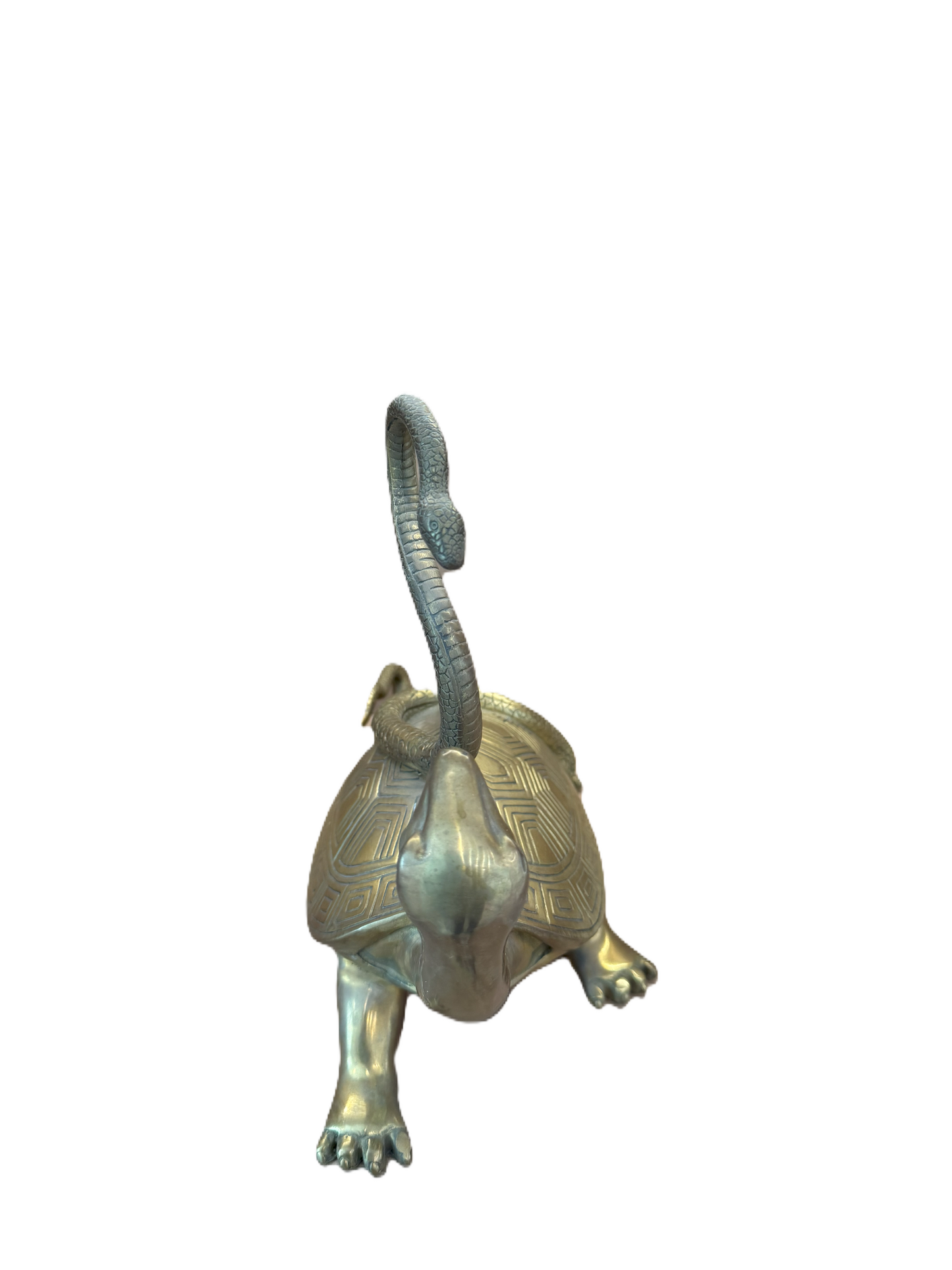 Brass Feng Shui Tortoise & Snake Statue | Wealth, Protection & Longevity | Autumn Decor & Holiday Gift