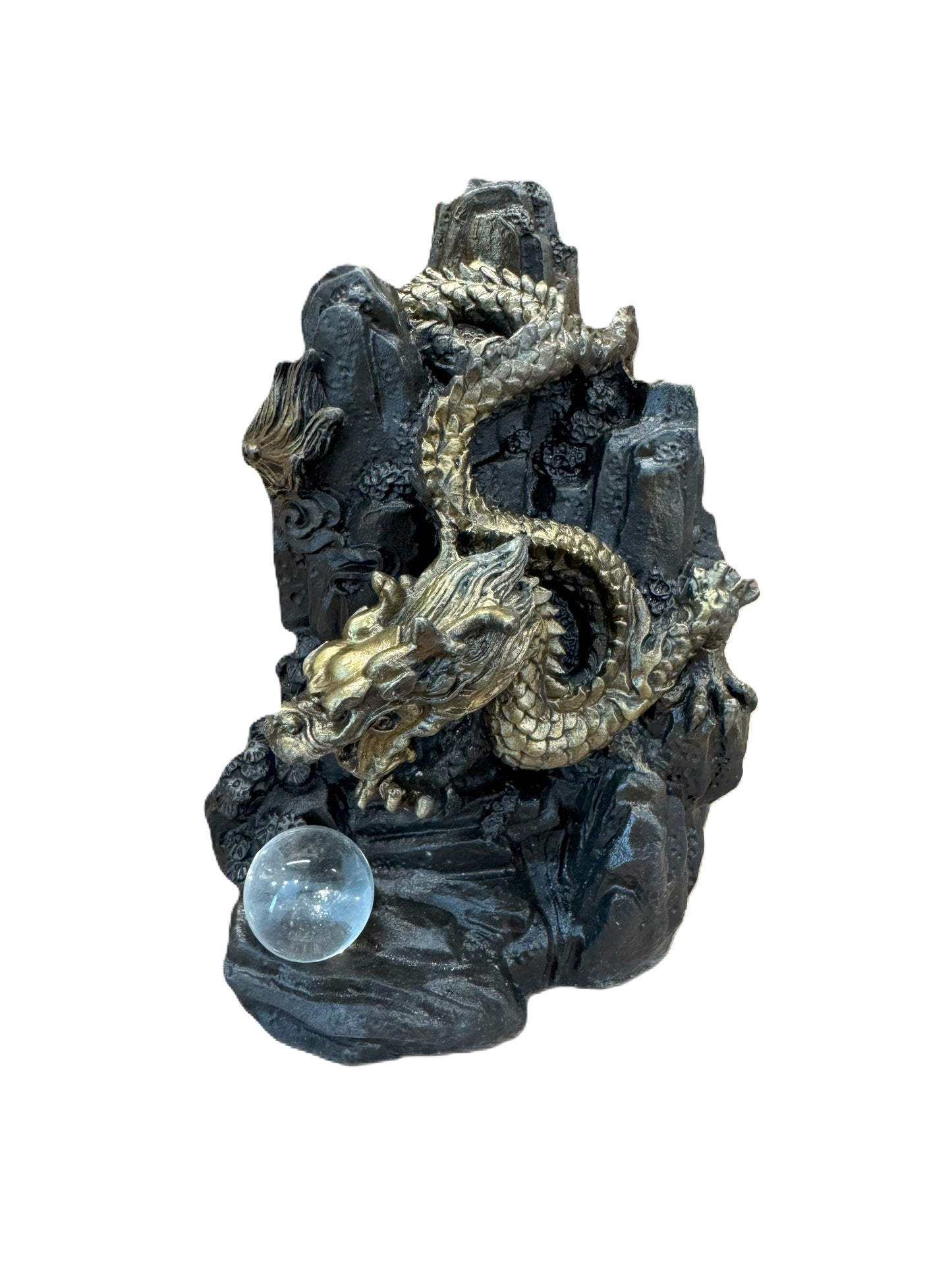 Handmade Brass Dragon Statue | Feng Shui Wealth Guardian Decor