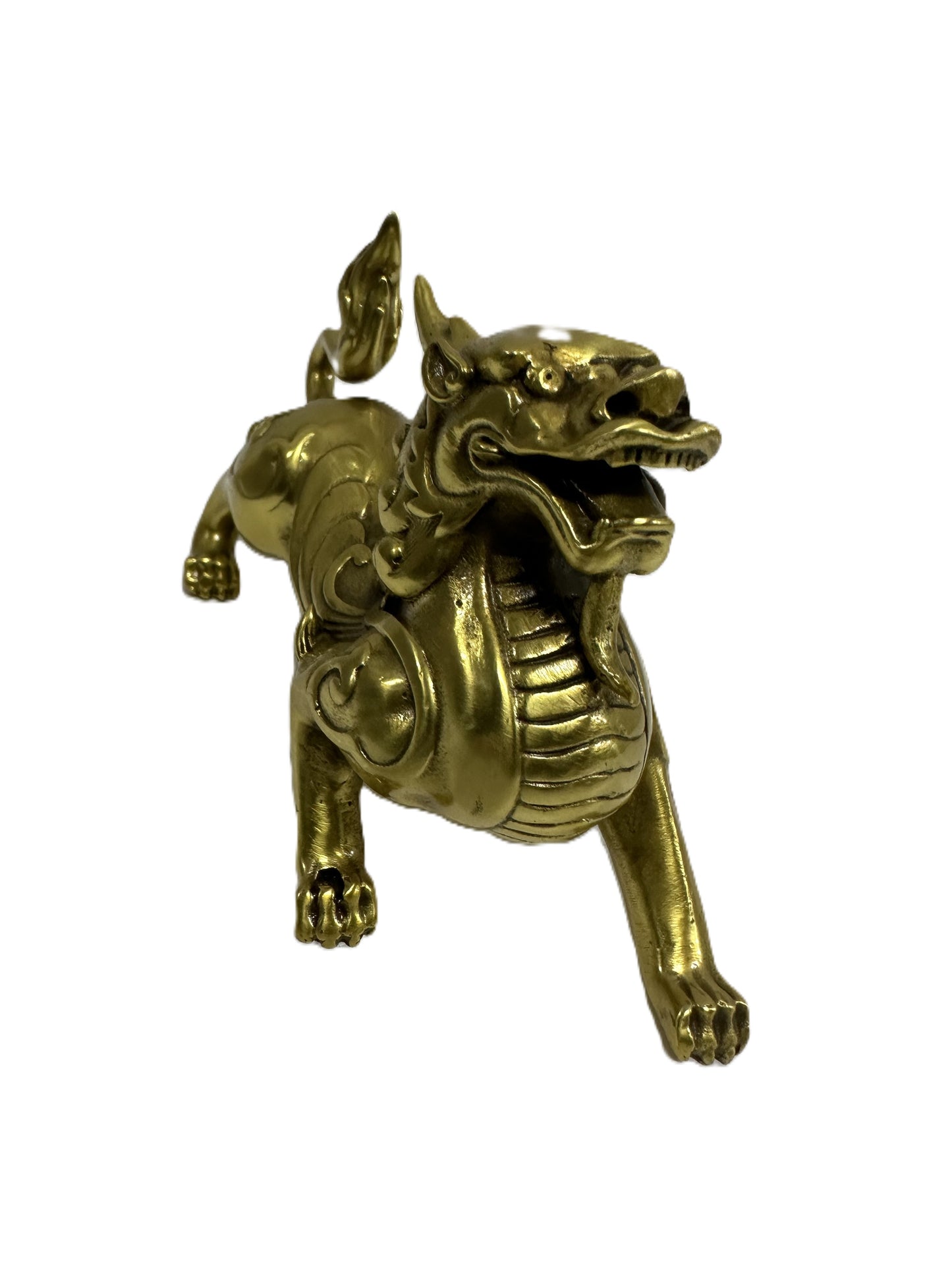 Brass Pixiu Statue | Feng Shui Wealth & Protection Symbol | Autumn Dorm Decor, Halloween Display and Holiday Prosperity Gift