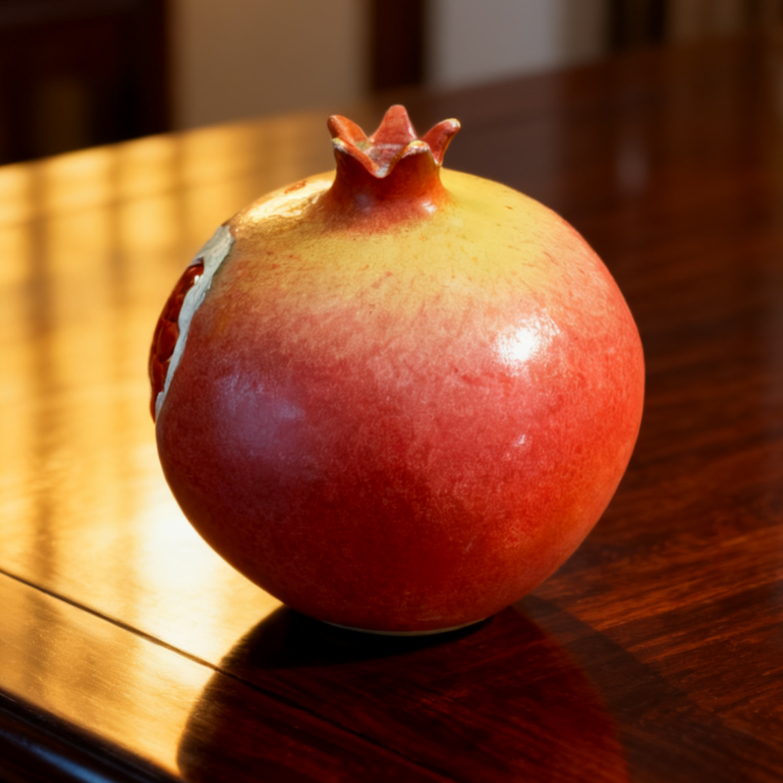 Handmade Brass Pomegranate Sculpture – Feng Shui Symbol of Abundance & Prosperity