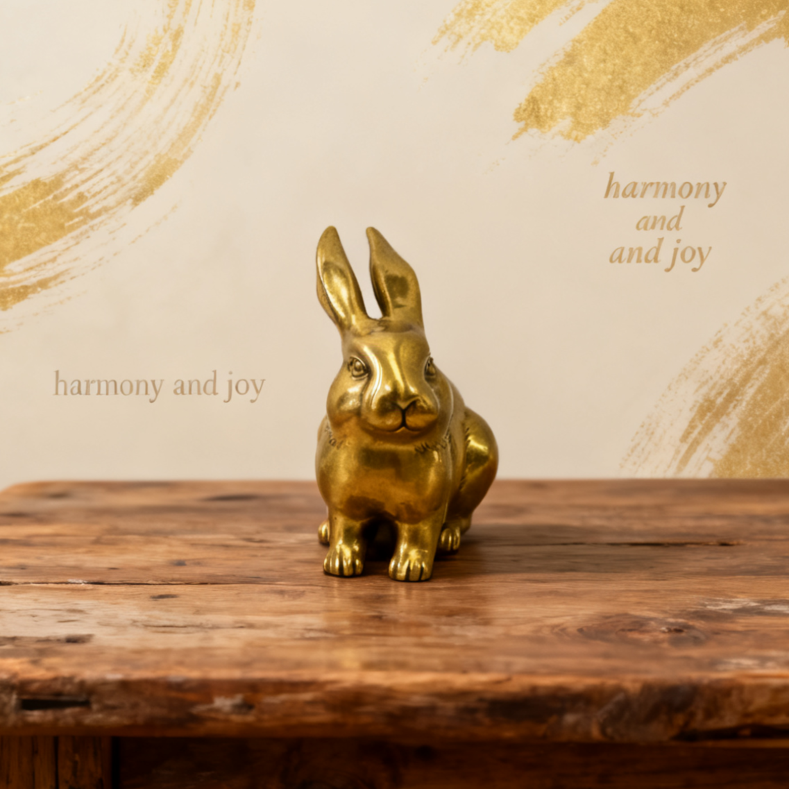 Brass Fortune Rabbit Statue β Feng Shui Wealth & Luck Symbol for Prosperity & Harmony