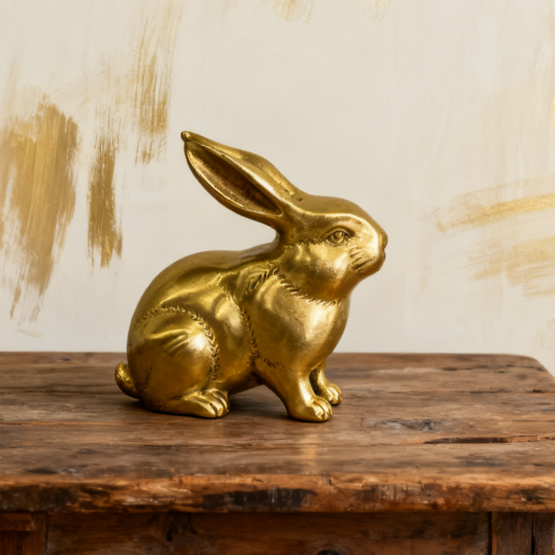Brass Fortune Rabbit Statue β Feng Shui Wealth & Luck Symbol for Prosperity & Harmony