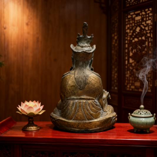 Antique Tibetan Buddha Statue | Meditation & Healing Decor | Solid Brass Spiritual Figurine