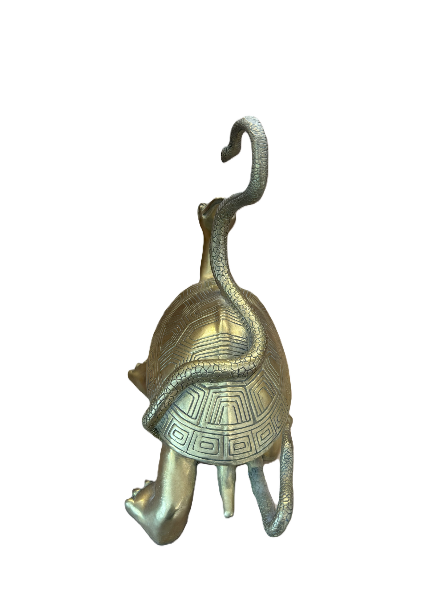 Brass Feng Shui Tortoise & Snake Statue | Wealth, Protection & Longevity | Autumn Decor & Holiday Gift
