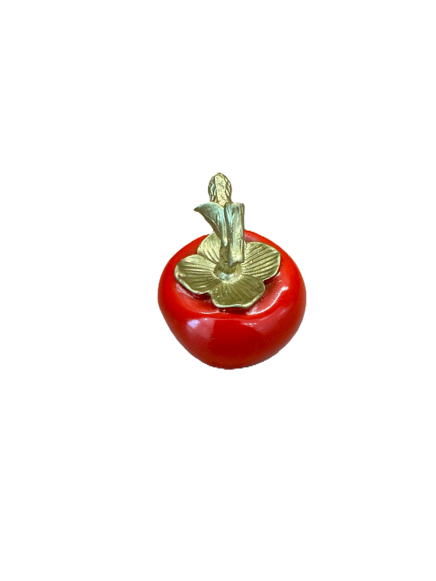 Handmade Brass Persimmon Sculpture – Feng Shui Wealth Charm