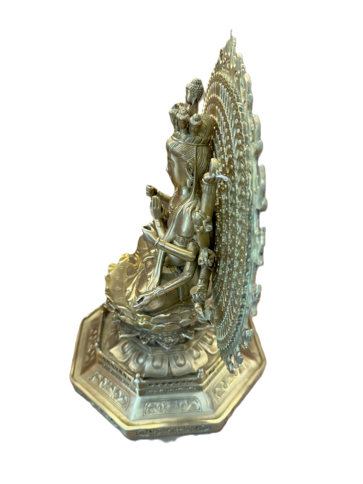Solid Brass Kuan Yin Statue | Goddess of Mercy & Compassion | Feng Shui Decor & Meditation Gift