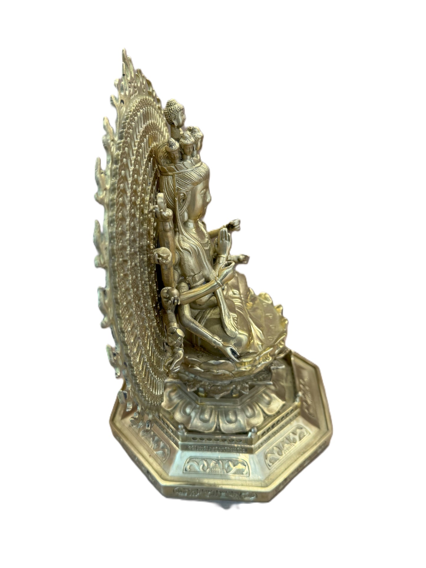 Solid Brass Kuan Yin Statue | Goddess of Mercy & Compassion | Feng Shui Decor & Meditation Gift