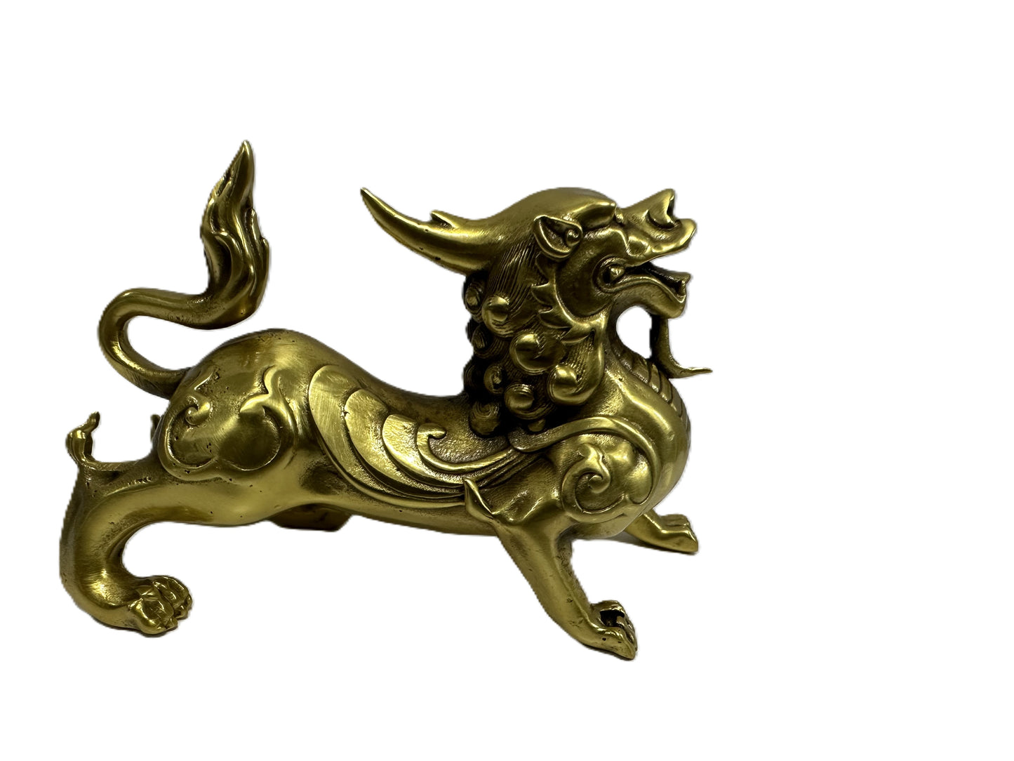 Brass Pixiu Statue | Feng Shui Wealth & Protection Symbol | Autumn Dorm Decor, Halloween Display and Holiday Prosperity Gift