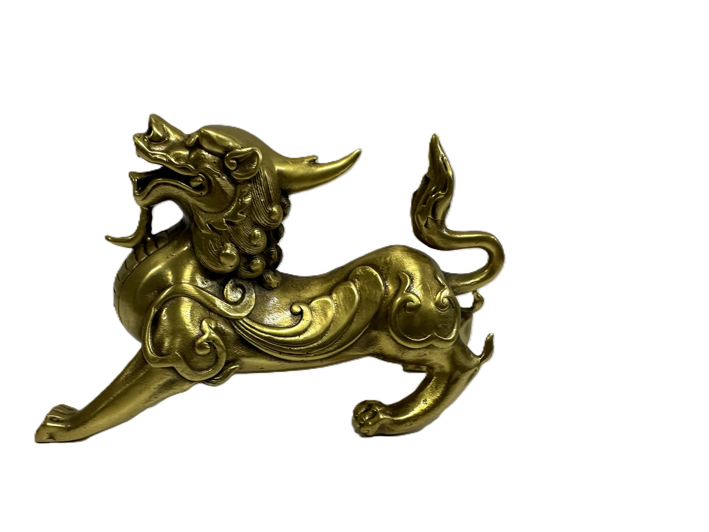 Brass Pixiu Statue | Feng Shui Wealth & Protection Symbol | Autumn Dorm Decor, Halloween Display and Holiday Prosperity Gift