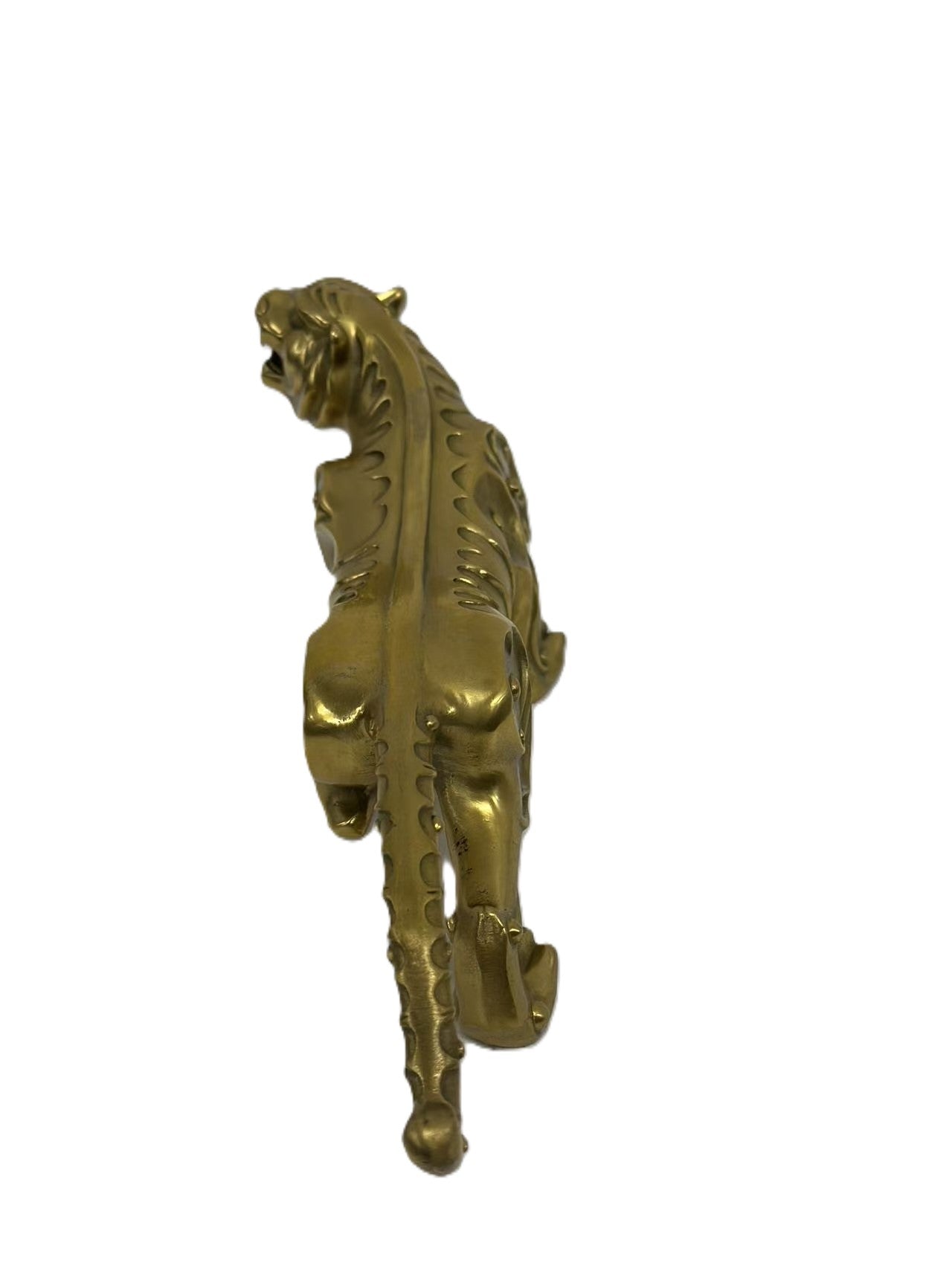 Solid Brass Tiger Statue – Feng Shui Guardian of Strength & Protection | Leadership & Success Gift for Home, Dorm, or Office